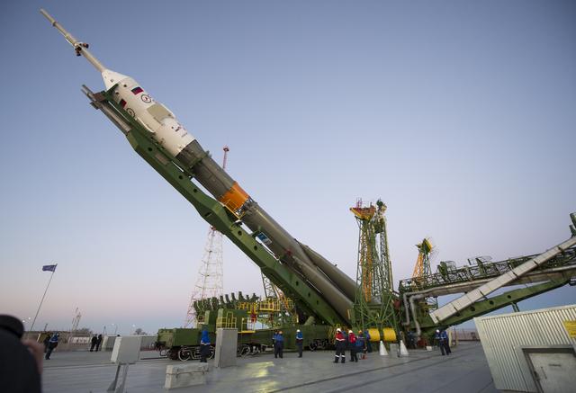 NASA image: Expedition 42 Soyuz Rollout