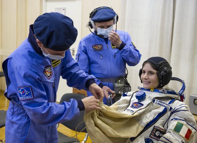 NASA image: Expedition 42 Suit Up