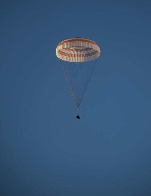 NASA image: Expedition 42 Soyuz TMA-14M Landing