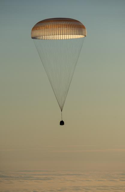 NASA image: Expedition 42 Soyuz TMA-14M Landing