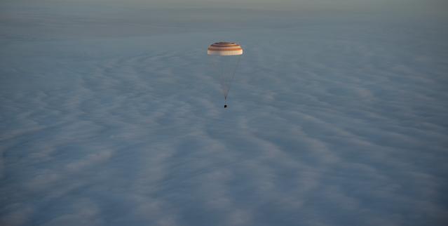 NASA image: Expedition 42 Soyuz TMA-14M Landing