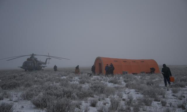 NASA image: Expedition 42 Soyuz TMA-14M Landing
