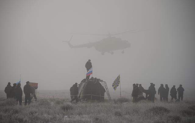 NASA image: Expedition 42 Soyuz TMA-14M Landing