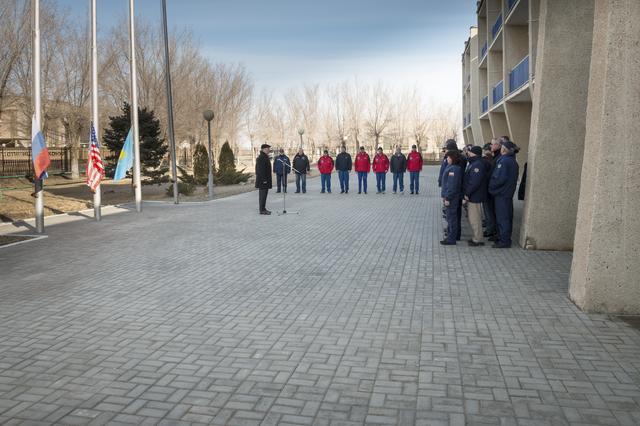 NASA image: Expedition 43 Flag Raising