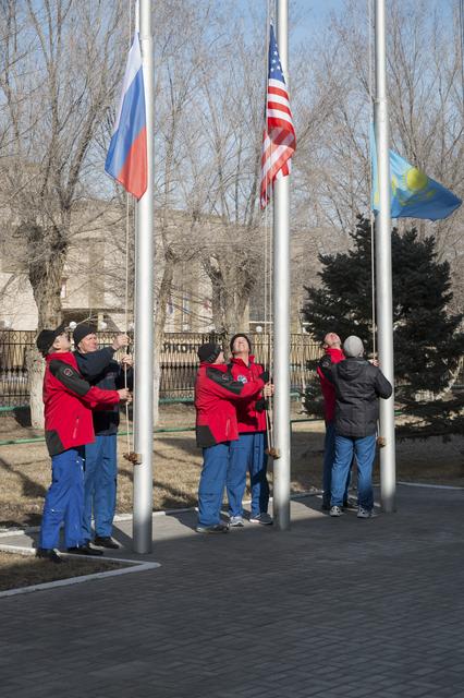 NASA image: Expedition 43 Flag Raising