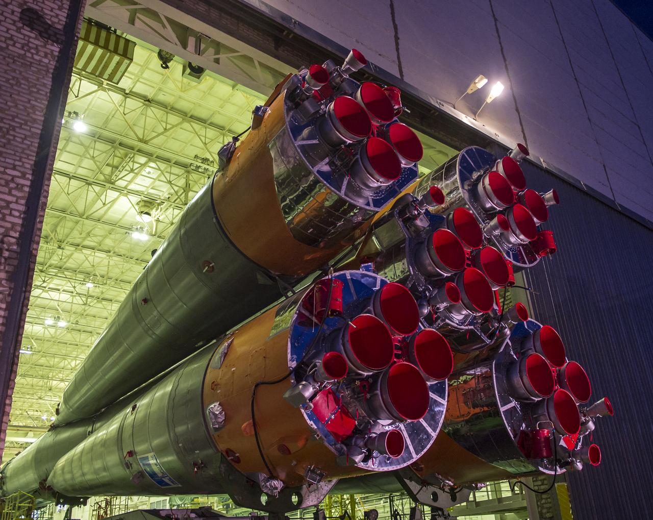 The Soyuz TMA-16M spacecraft is rolled out by train to the launch pad at the Baikonur Cosmodrome, Kazakhstan, Wednesday, March 25, 2015. NASA Astronaut Scott Kelly, and Russian Cosmonauts Mikhail Kornienko, and Gennady Padalka of the Russian Federal Space Agency (Roscosmos) are scheduled to launch to the International Space Station in the Soyuz TMA-16M spacecraft from the Baikonur Cosmodrome in Kazakhstan March 28, Kazakh time (March 27 Eastern time.) As the one-year crew, Kelly and Kornienko will return to Earth on Soyuz TMA-18M in March 2016.  Photo Credit (NASA/Bill Ingalls)