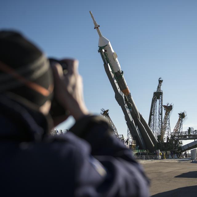 NASA image: Expedition 43 Soyuz Rollout
