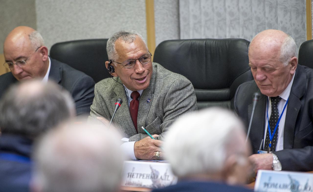 NASA Administrator Charles Bolden is seen during the State Commission meeting to approve the Soyuz launch of Expedition 43 to the International Space Station, Thursday, March 26, 2015, at the Cosmonaut Hotel in Baikonur, Kazakhstan. NASA Astronaut Scott Kelly, and Russian Cosmonauts Mikhail Kornienko, and Gennady Padalka of the Russian Federal Space Agency (Roscosmos) launched to the International Space Station in the Soyuz TMA-16M spacecraft from the Baikonur Cosmodrome in Kazakhstan March 28, Kazakh time (March 27 Eastern time.) As the one-year crew, Kelly and Kornienko will return to Earth on Soyuz TMA-18M in March 2016.  Photo Credit (NASA/Bill Ingalls)