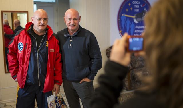 NASA image: Expedition 43 Kelly Brothers