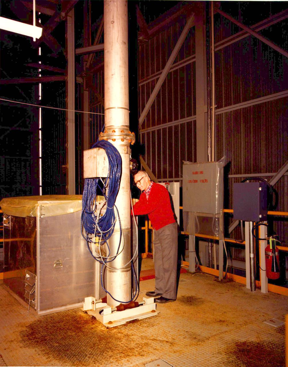 A Drop Tube is a long vertical shaft used for dropping experiment packages, enabling them to achieve microgravity through freefall.