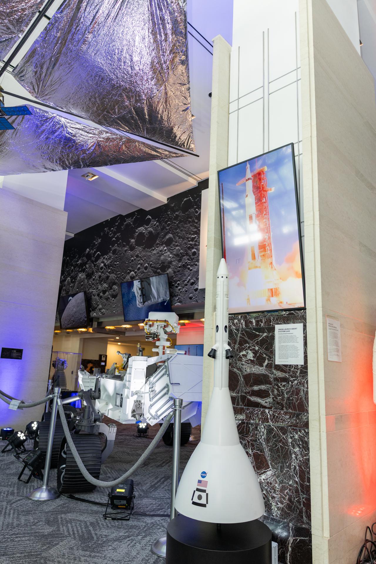 NASA Headquarters redesign featuring artifacts, interactive exhibits, replica mars rover, and donut shop at NASA Headquarters in Washington, DC. Photo Credit: (NASA/Tiffany Coutris)