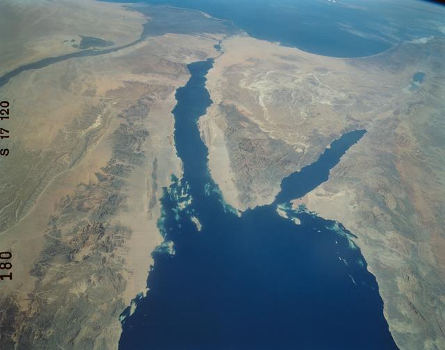 NASA image: Panoramic Sinai Peninsula, Red Sea