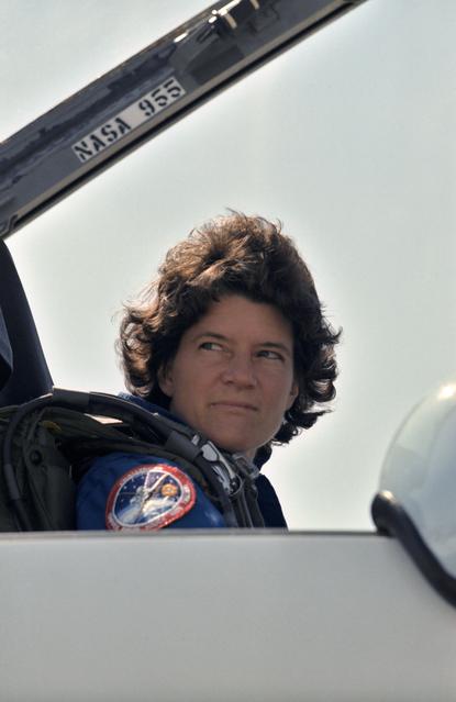 NASA image: Astronaut Sally Ride prepares to leave for KSC