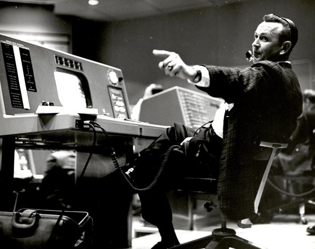 NASA image: Christopher Kraft, flight director during Project Mercury