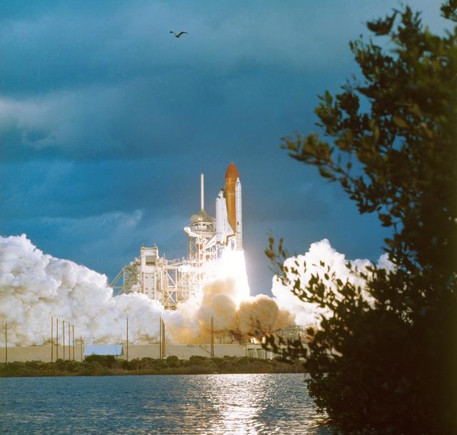 NASA image: View of the launch of STS 51-A shuttle Discovery