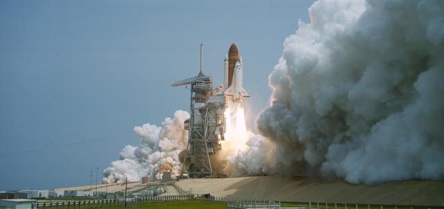 Liftoff of shuttle Challenger and mission STS 51-B