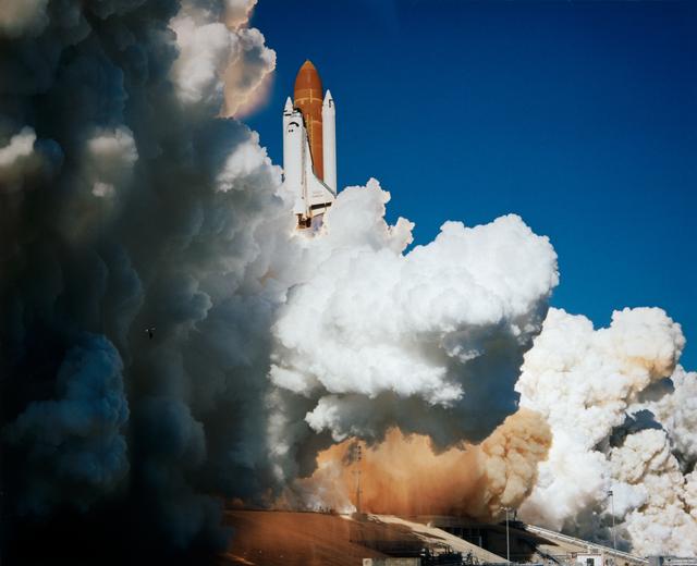 NASA image: Liftoff of Shuttle Challenger for STS 51-L mission