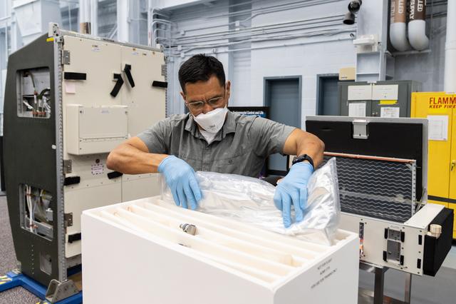 NASA image: Frank Rubio in the Space Vehicle Mockup Facility