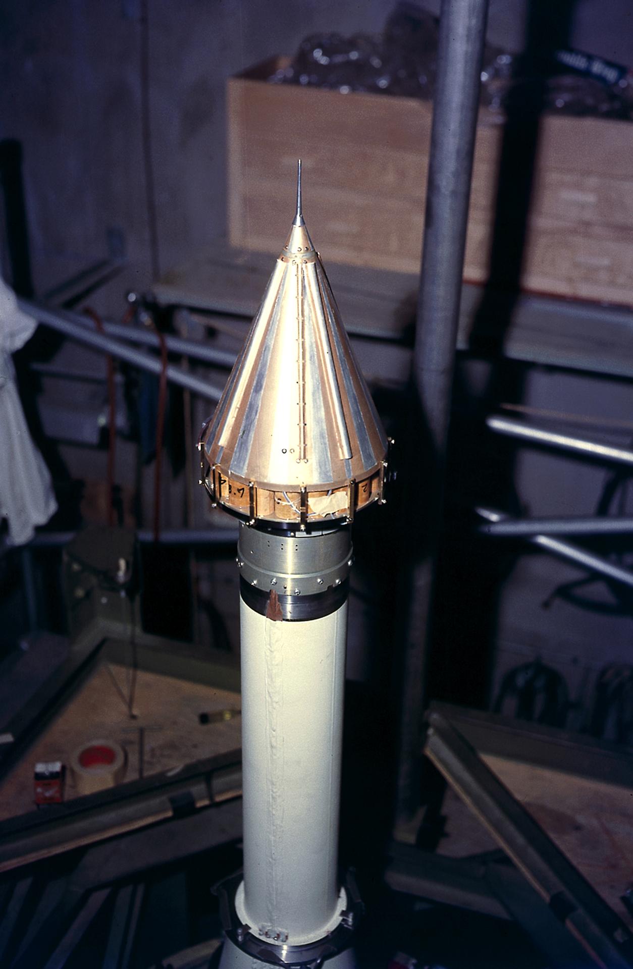 View of the Pioneer IV spacecraft before launch
