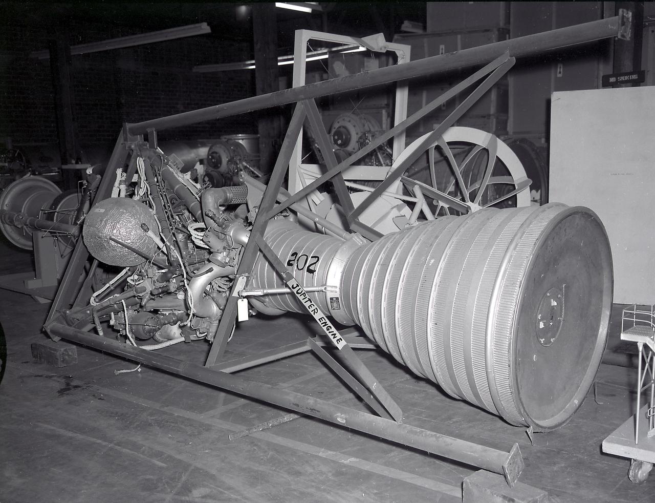 Engine for the Jupiter rocket. The Jupiter vehicle was a direct derivative of the Redstone. The Army Ballistic Missile Agency (ABMA) at Redstone Arsenal, Alabama, continued Jupiter development into a successful intermediate ballistic missile, even though the Department of Defense directed its operational development to the Air Force. ABMA maintained a role in Jupiter RD, including high-altitude launches that added to ABMA's understanding of rocket vehicle operations in the near-Earth space environment. It was knowledge that paid handsome dividends later. 