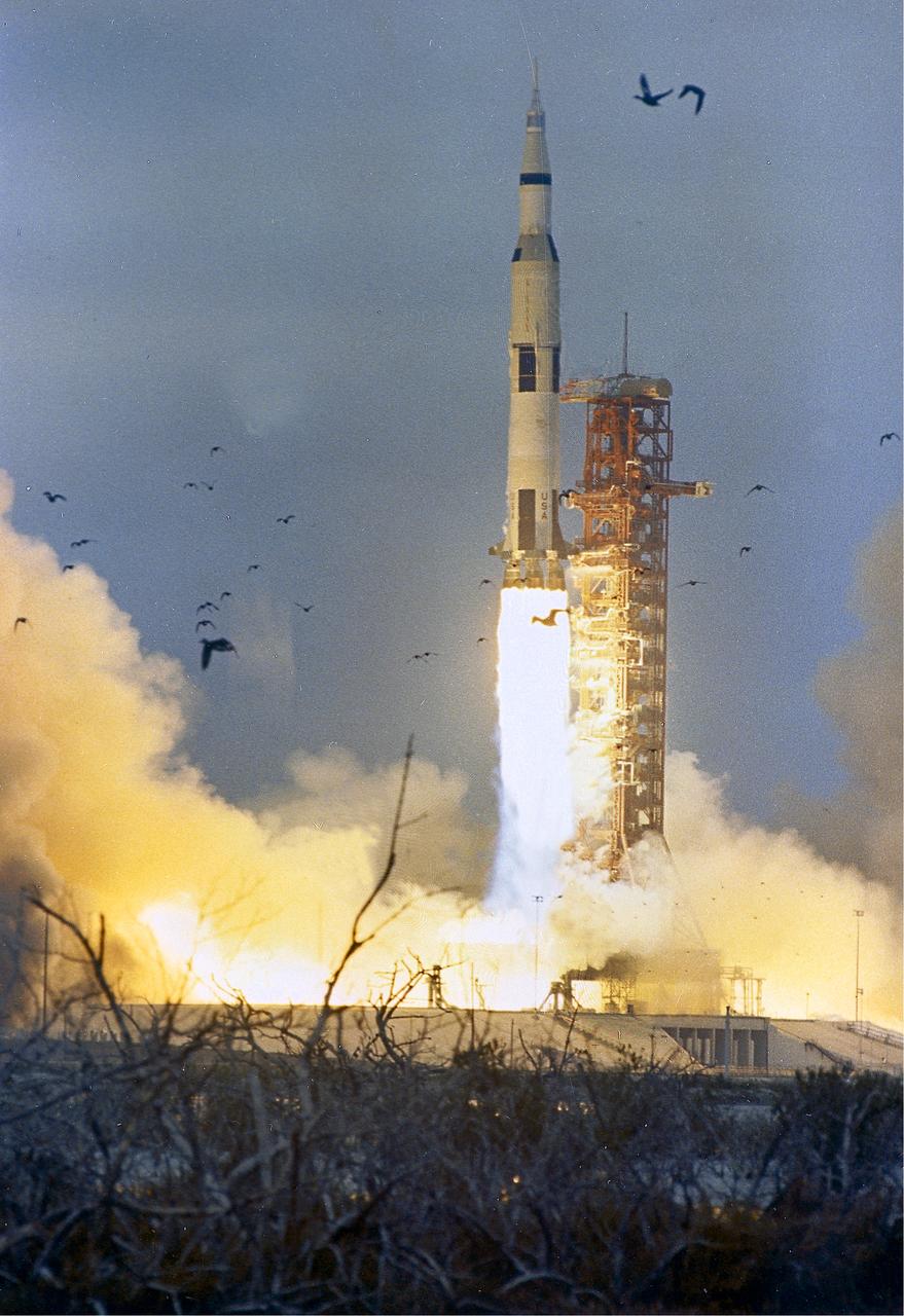 The launch of the Apollo 9 (Saturn V launch vehicle, SA-504), with astronauts James A. McDivitt, David R. Scott, and Russell L. Schweickart, took place on March 3, 1968. The Apollo 9 spacecraft, in the lunar mission configuration, was tested in Earth orbit. The mission was designed to rehearse all the steps and reproduce all the events of the Apollo 11 mission with the exception of the lunar touchdown, stay, and liftoff. The command and service modules, and the lunar module were used in flight procedures identical to those that would later take similar vehicles to the Moon, and a landing. The flight mechanics, mission support systems, communications, and recording of data were tested in a final round of verification. Astronauts Scott and Schweickart conducted Extravehicular Activity during this mission.