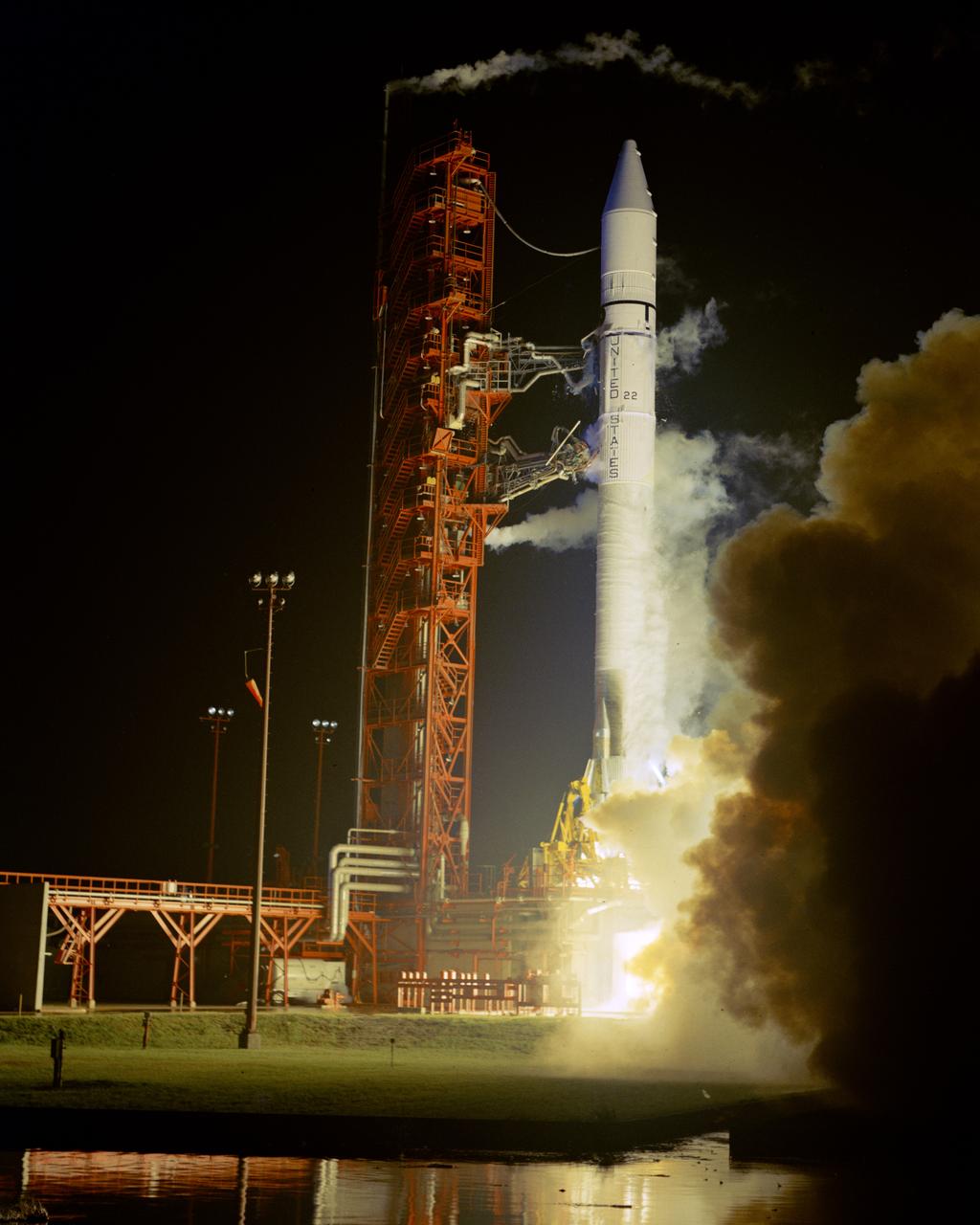 Atlas Centaur 22 was launched from Cape Kennedy’s Complex 36B at 6:28 A.M. today to place Orbiting Astronomical Observatory – C in a 460-mile high circular orbit.