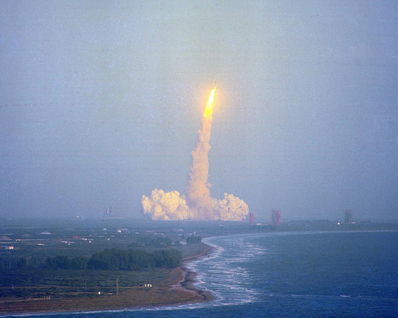 KENNEDY SPACE CENTER, FLA. -- Columbia launches from Launch Pad 39A on mission STS-5.