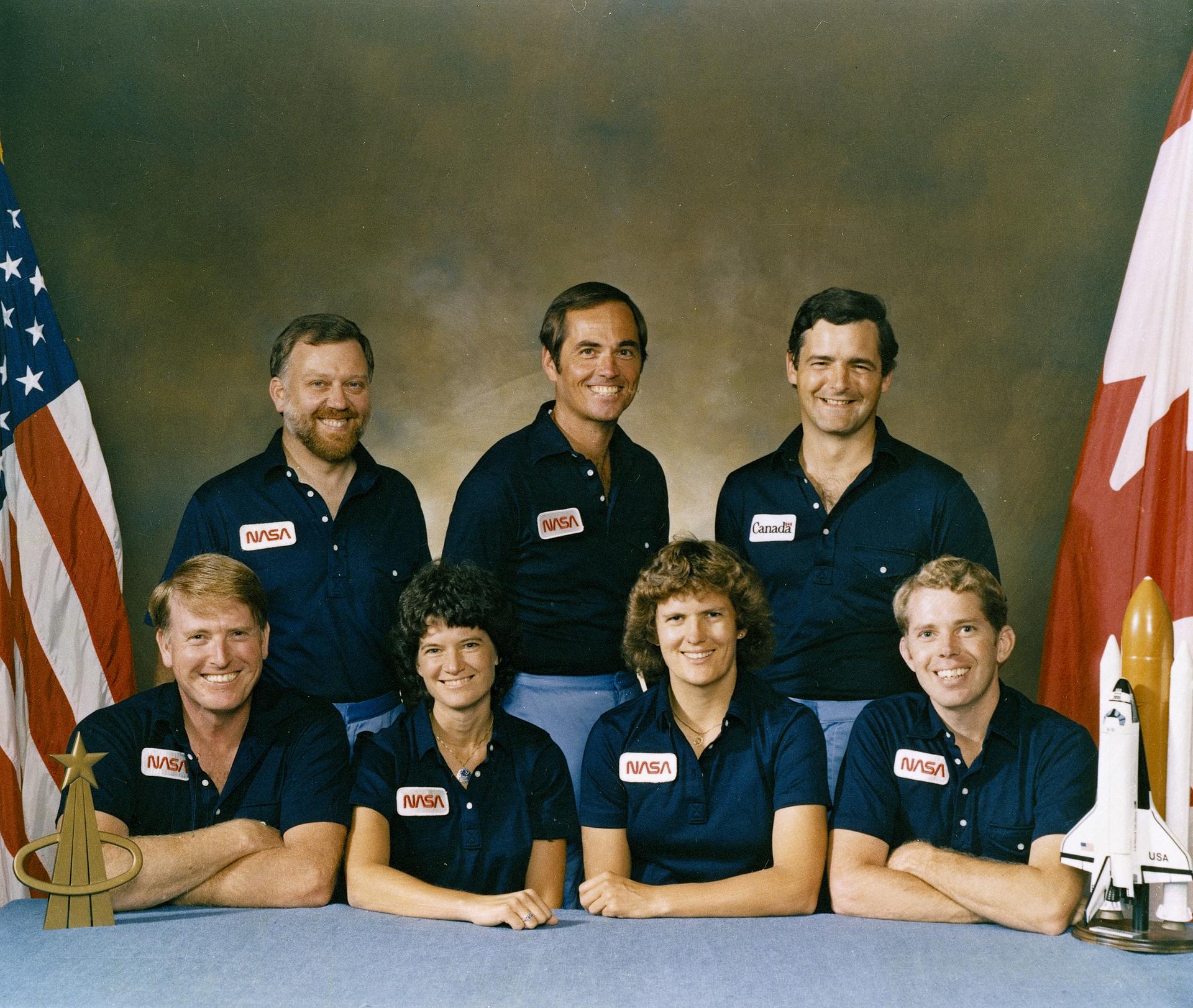 The 7-member crew of STS-41G