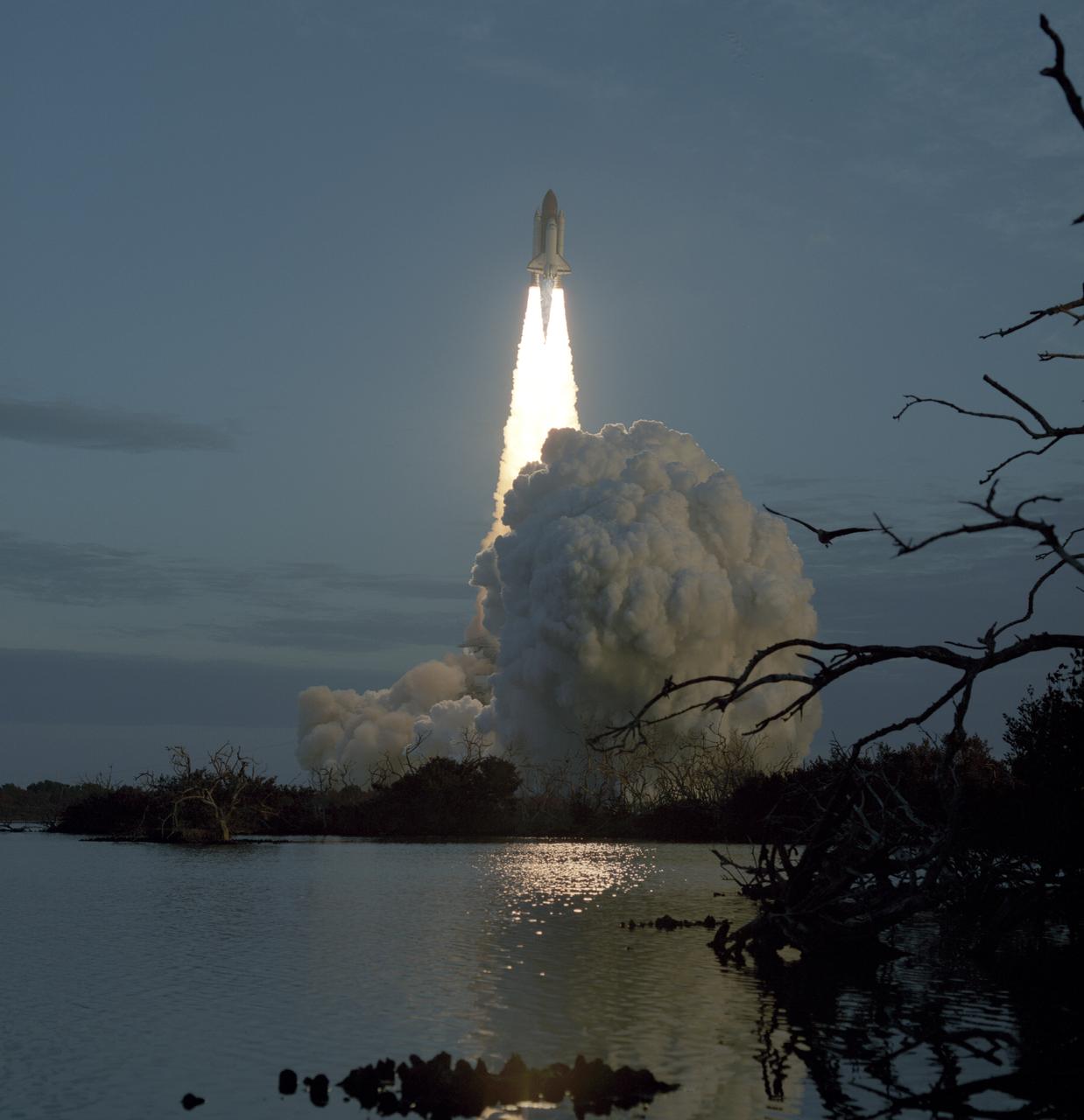 Five astronauts launched aboard the Space Shuttle Columbia on January 9, 1990 at 7:35:00am (EST) for the STS-32 mission. The crew included David C. Brandenstein, commander; James D. Weatherbee, pilot; and mission specialists Marsha S. Ivins, G. David Low, and Bonnie J. Dunbar. Primary objectives of the mission were the deployment of the SYNCOM IV-F5 defense communications satellite and the retrieval of NASA’s Long Duration Exposure Facility (LDEF).