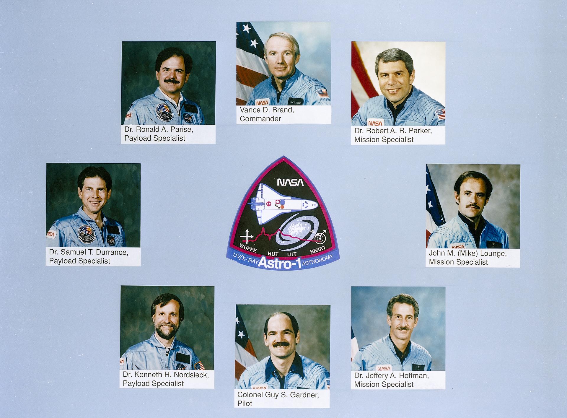 Montage of STS-35 crew members