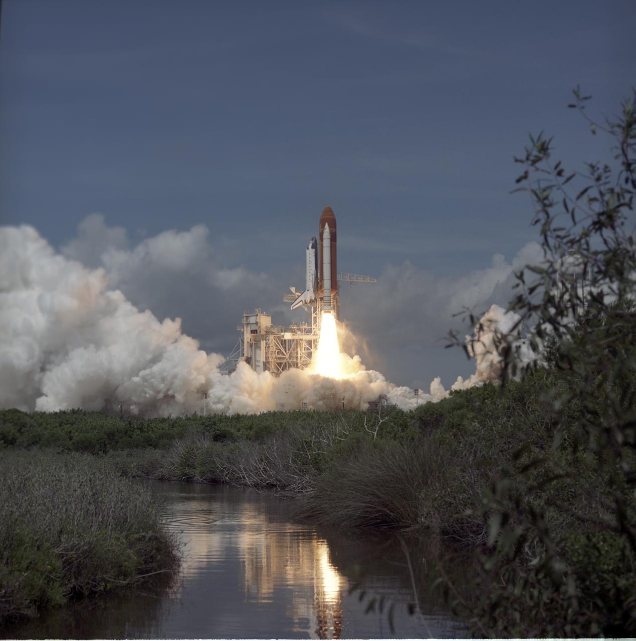 Launched aboard the Space Shuttle Atlantis on August 2, 1991, the STS-43 mission’s primary payload was the Tracking and Data Relay Satellite 5 (TDRS-5) attached to an Inertial Upper Stage (IUS), which became the 4th member of an orbiting TDRS cluster. The flight crew consisted of 5 astronauts: John E. Blaha, commander; Michael A. Baker, pilot; Shannon W. Lucid, mission specialist 1; James C. Adamson, mission specialist 2; and G. David Low, mission specialist 3. 