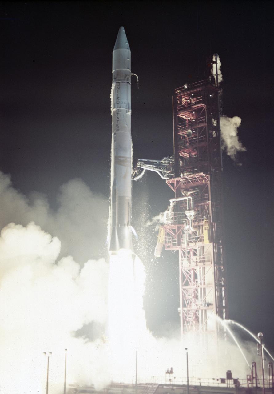 The launch of the Atlas-Centaur carrying the Mariner X spacecraft on November 3, 1973. This mission was for the exploration of the planets Venus and Mercury.