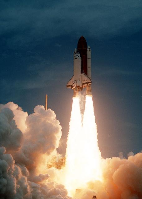 Space Shuttle Columbia (STS-50) launched into history carrying crew of seven and its payload was comprised of the US Microgravity Laboratory 1 (USML-1).The USML-1 was one of NASA's missions dedicated to scientific investigations in a microgravity environment inside the Spacelab module. Investigations aboard the USML-1 included: materials science, fluid dynamics, biotechnology (crystal growth), and combustion science. Managed by Marshall Space Flight Center, the STS-50 mission was plarned for a 13-day duration, the mission ended with 14 days in space, the longest Shuttle mission to date.