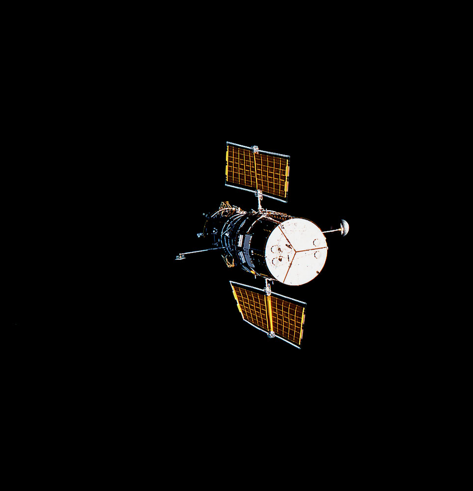 The Hubble Space Telescope (HST) begins its separation from the space shuttle Endeavour following a week and a half of repairs while in the space vehicle's cargo bay.
