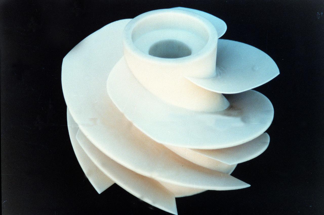 Marshall Space Flight Center engineers helped North American Marine Jet (NAMJ), Inc. improve the proposed design of a new impeller for jet propulsion system. With a three-dimensional computer model of the new marine jet engine blades, engineers were able to quickly create a solid ploycarbonate model of it. The rapid prototyping allowed the company to avoid many time-consuming and costly steps in creating the impeller.