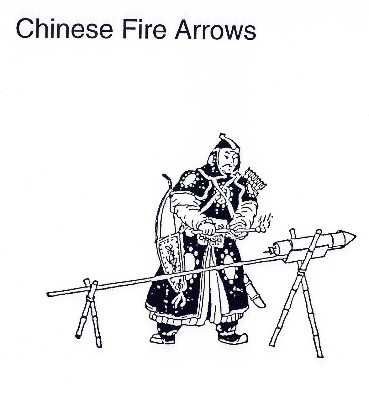 They sounded more like fireworks than rockets but the Chinese used rockets in battle.