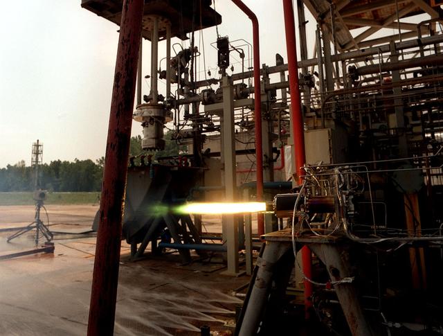 A 60 K Bantam Fastrac Gas Generator test at Marshall's Test Stand-116.