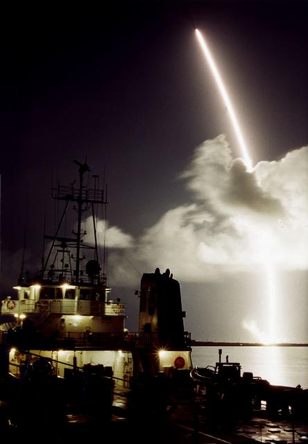 The 7-year journey to Saturn began with the liftoff of a Titan IVB/ Centaur carrying the Cassini orbiter and its attached Huygens probe. After a 2.2-billion mile journey that included two swingbys of Venus and one of the Earth to gain additional velocity, the two-story tall spacecraft will arrive at Saturn in July 2004. The orbiter will circle the planet for 4 years, its compliment of 12 scientific instruments gathering data about Saturn's atmosphere, rings and magnetosphere and conducting close-up observations of Saturnian moons. Huygens, with a separate suite of 6 science instruments, will separate from Cassini to fly on a ballistic trajectory toward Titan, the only celestial body besides Earth to have an atmosphere rich in nitrogen. Scientists are eager to study further this chemical similarity in hopes of learning more about the origins of our own planet Earth. Huygens will provide the first direct sampling of Titan's atmospheric chemistry and the first detailed photographs of its surface. The Cassini mission is an International effort involving NASA, the European Space Agency (ESA), and the Italian Space Agency, Agenzia Spaziale Italiana (ASI).