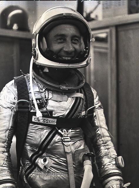 Astronaut Virgil Gus Grissom awaits America's second marned space mission, Mercury-Redstone 4 (MR-4) on July 21, 1961. During the 15-minute suborbital flight, the Liberty Bell 7 Mercury spacecraft reached an altitude of 118 miles and traveled 303 miles downrange. It was the fourth flight of the Mercury-Redstone launch vehicle (MR-4), developed by Dr. Wernher von Braun and the rocket team in Huntsville, Alabama.