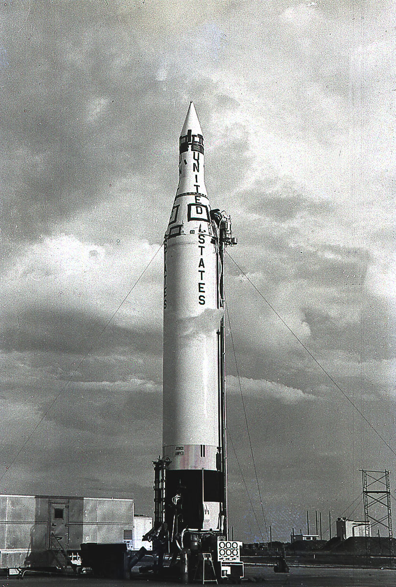 The Juno II launch vehicle on the launch pad