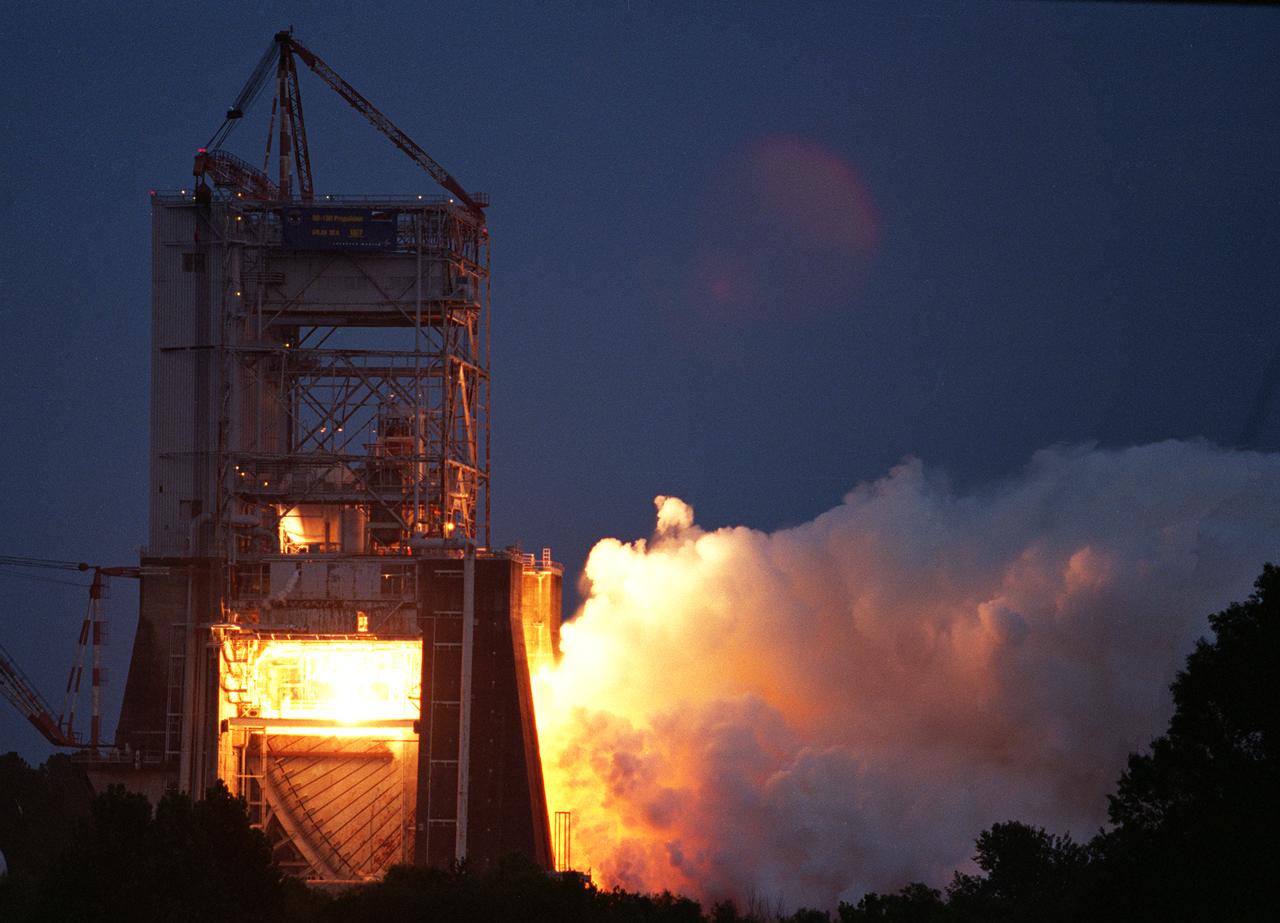 NASA engineers successfully tested a Russian-built rocket engine on November 4, 1998 at the Marshall Space Flight Center (MSFC) Advanced Engine Test Facility, which had been used for testing the Saturn V F-1 engines and Space Shuttle Main engines. The MSFC was under a Space Act Agreement with Lockheed Martin Astronautics of Denver to provide a series of test firings of the Atlas III propulsion system configured with the Russian-designed RD-180 engine. The tests were designed to measure the performance of the Atlas III propulsion system, which included avionics and propellant tanks and lines, and how these components interacted with the RD-180 engine. The RD-180 is powered by kerosene and liquid oxygen, the same fuel mix used in Saturn rockets. The RD-180, the most powerful rocket engine tested at the MSFC since Saturn rocket tests in the 1960s, generated 860,000 pounds of thrust.
