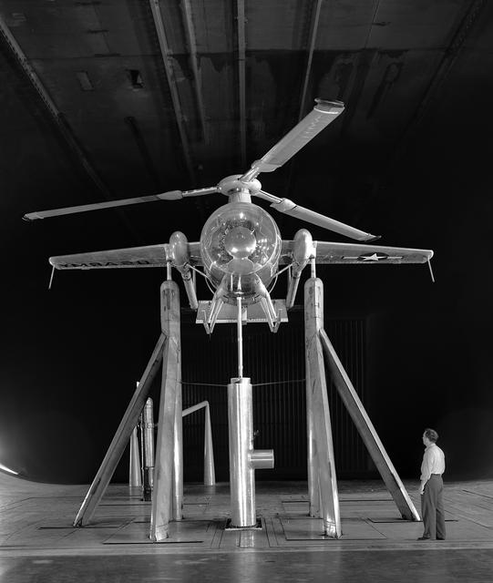 McDonnell Model XV-1 Convertiplane in the Ames 40x80 Foot Wind Tunnel.