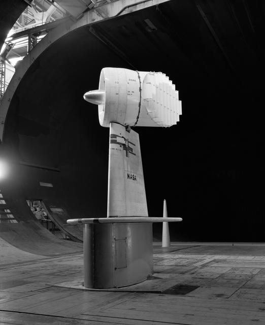 NASA image: Ducted fan model with 40 deg Exit Cascade.