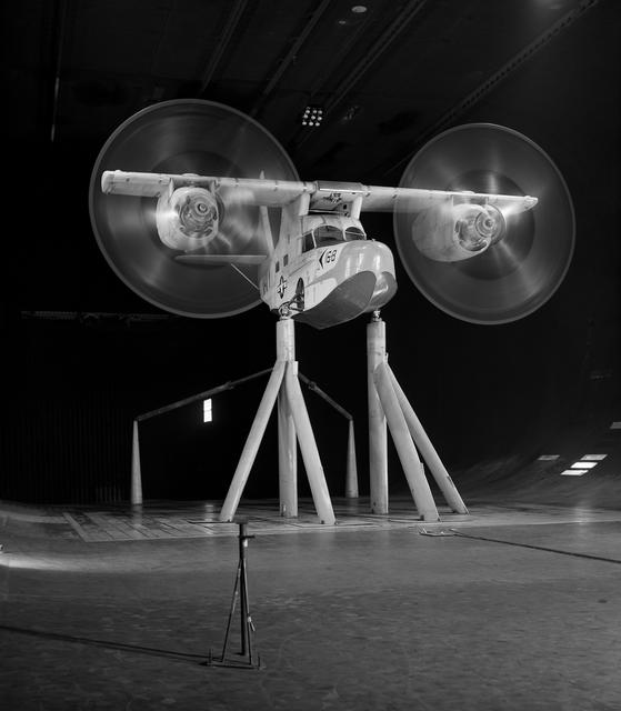 NASA image: Kaman K-16 in 40x80 Foot Wind Tunnel at Ames Research Center.