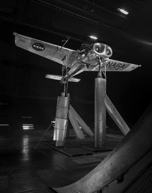 NASA image: Bell VSTOL X-14 Airplane in Ames 40x80 foot Wind Tunnel.