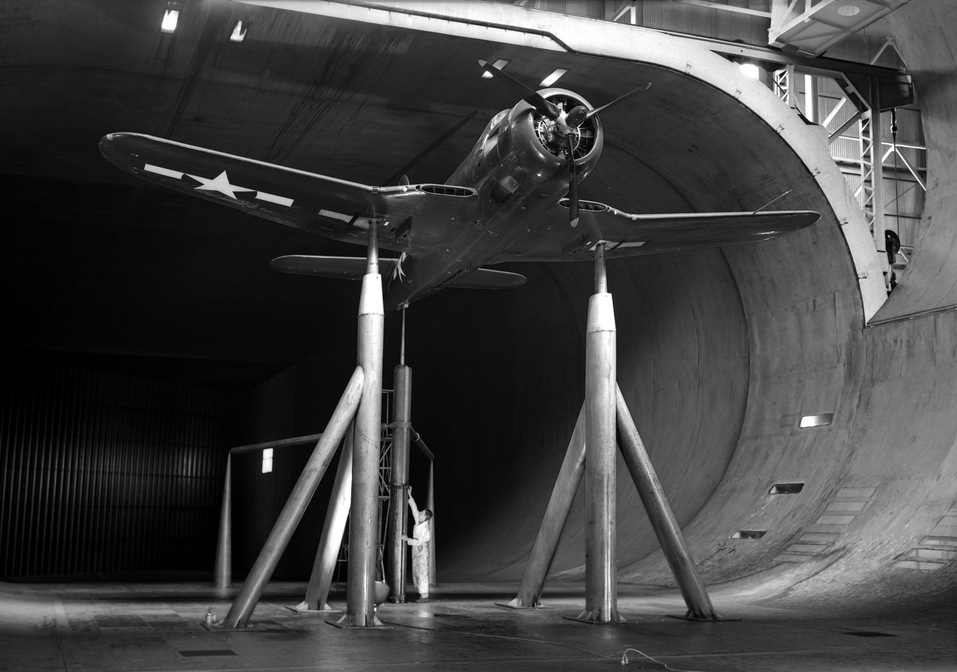 A-7309. Ryan FR-1 in NACA Ames 40x80 foot Wind Tunnel.