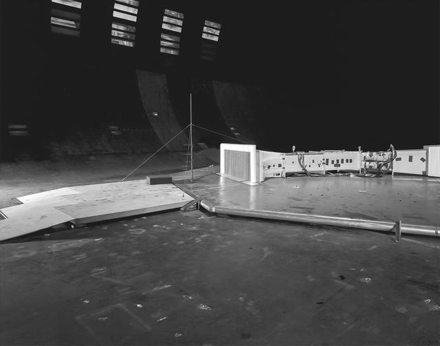 NASA image: 1/50 Scale Model Of The 80x120 Foot Wind Tunnel Model (NFAC) In The Test Section Of The 40x80 Wind Tunnel.