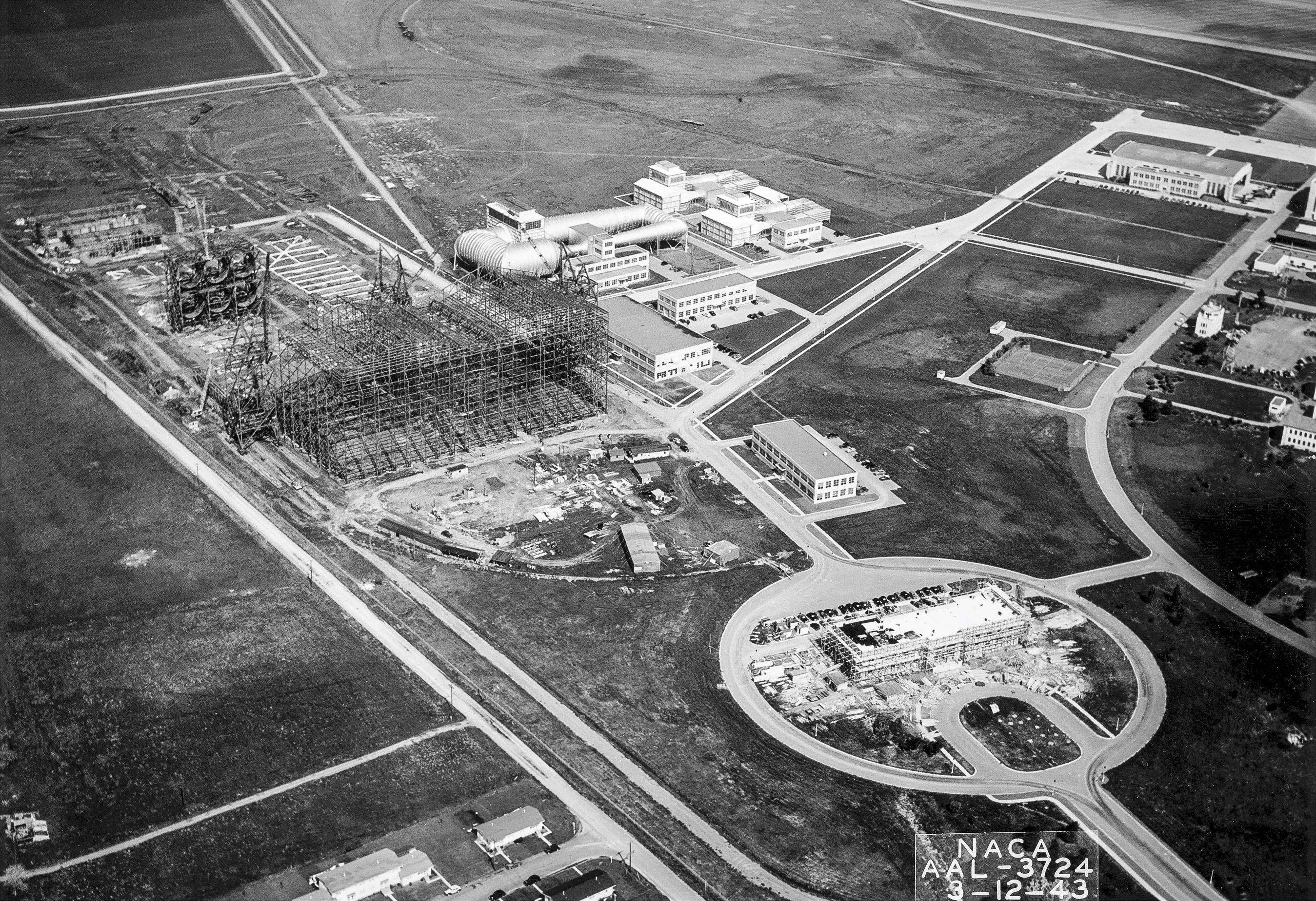 AAL-3724. Aerial View Of The Site From The 40x80 Foot Wind Tunnel At Nasa Ames Research Center.
