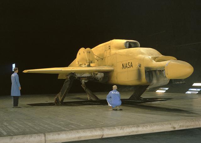 NASA image: GE Fan in Wing VZ-11 VTOL airplane in Ames 40x80 Foot Wind Tunnel.