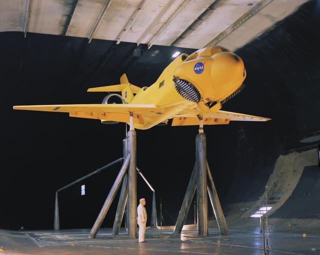 NASA image: DC-9 V/STOL Transport Model in the 40x80 Foot Wind Tunnel.
